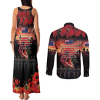 New Zealand ANZAC Day Couples Matching Tank Maxi Dress and Long Sleeve Button Shirt Forever in My Thoughts