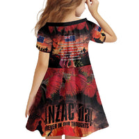 New Zealand ANZAC Day Family Matching Short Sleeve Bodycon Dress and Hawaiian Shirt Forever in My Thoughts