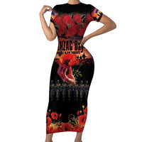 New Zealand ANZAC Day Family Matching Short Sleeve Bodycon Dress and Hawaiian Shirt Forever in My Thoughts