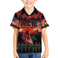 New Zealand ANZAC Day Family Matching Short Sleeve Bodycon Dress and Hawaiian Shirt Forever in My Thoughts