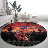 New Zealand ANZAC Day Round Carpet Forever in My Thoughts