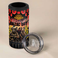 Australia ANZAC Day 4 in 1 Can Cooler Tumbler Kangaroo and Koala Soldier Forever in My Thoughts