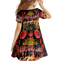 Australia ANZAC Day Family Matching Off The Shoulder Long Sleeve Dress and Hawaiian Shirt Kangaroo and Koala Soldier - Forever in My Thoughts