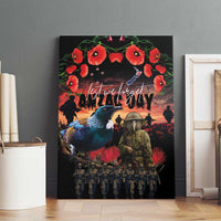 New Zealand ANZAC Day Canvas Wall Art Tui Bird and Kiwi Bird Soldier - Forever in My Thoughts