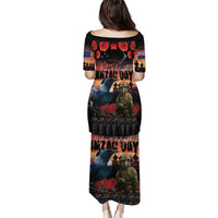 New Zealand ANZAC Day Puletasi Tui Bird and Kiwi Bird Soldier - Forever in My Thoughts