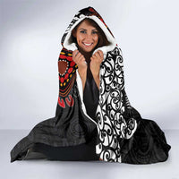 Australia and New Zealand ANZAC Day Hooded Blanket Aboriginal and Maori Art Pattern - Gallipoli Lest We Forget
