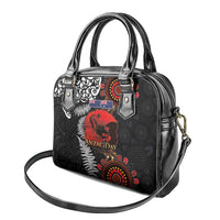 Australia and New Zealand ANZAC Day Shoulder Handbag Aboriginal and Maori Art Pattern - Gallipoli Lest We Forget