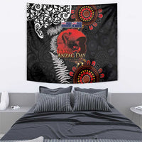 Australia and New Zealand ANZAC Day Tapestry Aboriginal and Maori Art Pattern - Gallipoli Lest We Forget