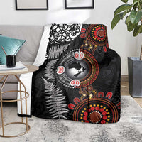 Australia and New Zealand Together Blanket Aboriginal and Maori Art Tattoo