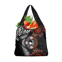 Australia and New Zealand Together Grocery Bag Aboriginal and Maori Art Tattoo