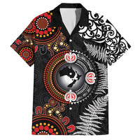 Australia and New Zealand Together Hawaiian Shirt Aboriginal and Maori Art Tattoo