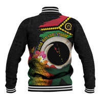 Vanuatu Selebretem 44th Indipendens Dei Baseball Jacket Sand Drawing Turtle Melanesian Vibes