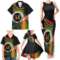 Vanuatu Selebretem 44th Indipendens Dei Family Matching Tank Maxi Dress and Hawaiian Shirt Sand Drawing Turtle Melanesian Vibes