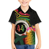 Vanuatu Selebretem 44th Indipendens Dei Family Matching Tank Maxi Dress and Hawaiian Shirt Sand Drawing Turtle Melanesian Vibes