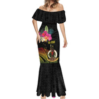 Vanuatu Ni-Van Mermaid Dress Coat of Arms Sand Drawing LT03 - Polynesian Pride