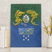 Solomon Islands Canvas Wall Art The Guardians-Tribal Crocodile and Shark Melanesian Tattoo