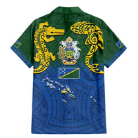 Solomon Islands Family Matching Mermaid Dress and Hawaiian Shirt The Guardians-Tribal Crocodile and Shark Melanesian Tattoo