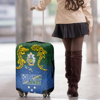 Solomon Islands Luggage Cover The Guardians-Tribal Crocodile and Shark Melanesian Tattoo