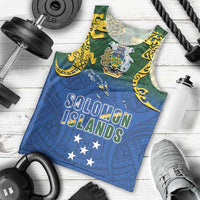 Solomon Islands Men Tank Top The Guardians-Tribal Crocodile and Shark Melanesian Tattoo