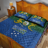 Solomon Islands Quilt Bed Set The Guardians-Tribal Crocodile and Shark Melanesian Tattoo
