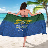 Solomon Islands Sarong The Guardians-Tribal Crocodile and Shark Melanesian Tattoo