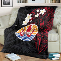 French Polynesia Tiare Day Blanket Seal and Polynesian Pattern