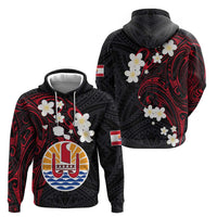 French Polynesia Tiare Day Hoodie Seal and Polynesian Pattern LT03 - Polynesian Pride