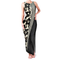 Bula Hibiscus Festival Family Matching Tank Maxi Dress and Hawaiian Shirt Tapa Pattern Half Style