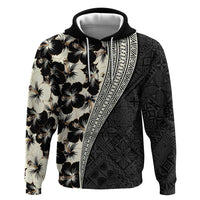 Bula Hibiscus Festival Hoodie Tapa Pattern Half Style
