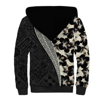 Bula Hibiscus Festival Sherpa Hoodie Tapa Pattern Half Style