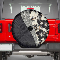 Bula Hibiscus Festival Spare Tire Cover Tapa Pattern Half Style