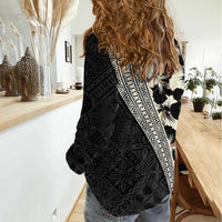 Bula Hibiscus Festival Women Casual Shirt Tapa Pattern Half Style