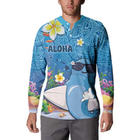 Aloha Hawaiian Monk Seal Button Sweatshirt Polynesian Tattoo The Ocean and Undersea Vibe LT03 - Polynesian Pride