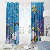 Aloha Hawaiian Monk Seal Window Curtain Polynesian Tattoo The Ocean and Undersea Vibe