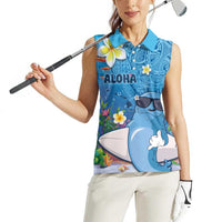Aloha Hawaiian Monk Seal Women Sleeveless Polo Shirt Polynesian Tattoo The Ocean and Undersea Vibe