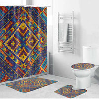 Kolose-Tuvalu Crochet Bathroom Set with Polynesian and Pacific Tattoos LT03 Bathroom Set (4 pcs) Navy - Polynesian Pride