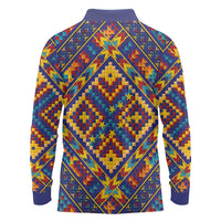 Kolose-Tuvalu Crochet Long Sleeve Polo Shirt with Polynesian and Pacific Tattoos - Polynesian Pride