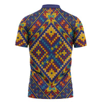 Kolose-Tuvalu Crochet Zipper Polo Shirt with Polynesian and Pacific Tattoos LT03 - Polynesian Pride