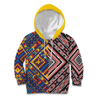 Tuvaluan and New Zealand Culture Kid Hoodie The Art of Kolose and Taniko - Polynesian Pride