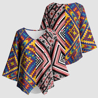 Tuvaluan and New Zealand Culture Kimono Sleeve Blouse The Art of Kolose and Taniko - Polynesian Pride