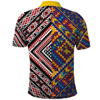 Tuvaluan and New Zealand Culture Polo Shirt The Art of Kolose and Taniko - Polynesian Pride