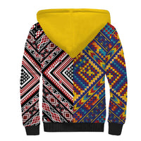 Tuvaluan and New Zealand Culture Sherpa Hoodie The Art of Kolose and Taniko - Polynesian Pride