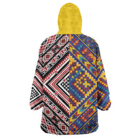 Tuvaluan and New Zealand Culture Wearable Blanket Hoodie The Art of Kolose and Taniko - Polynesian Pride