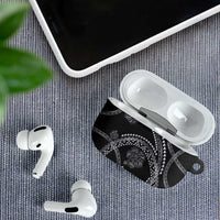 Hawaiian Kakau Art and Hisbiscus Tattoo AirPods Case Tribal Pattern-Silver Style LT03 - Polynesian Pride