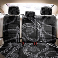 Hawaiian Kakau Art and Hisbiscus Tattoo Back Car Seat Cover Tribal Pattern-Silver Style LT03 - Polynesian Pride