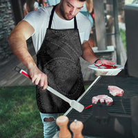 Hawaiian Kakau Art and Hisbiscus Tattoo Apron Tribal Pattern-Black Gradient Style - Polynesian Pride