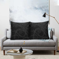 Hawaiian Kakau Art and Hisbiscus Tattoo Pillow Cover Tribal Pattern-Black Gradient Style LT03 - Polynesian Pride