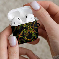 Hawaiian Kakau Art and Hisbiscus Tattoo AirPods Case Tribal Pattern-Reggae Style - Polynesian Pride