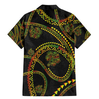 Hawaiian Kakau Art and Hisbiscus Tattoo Family Matching Mermaid Dress and Hawaiian Shirt Tribal Pattern-Reggae Style - Polynesian Pride