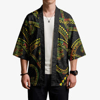 Hawaiian Kakau Art and Hisbiscus Tattoo Kimono Tribal Pattern-Reggae Style - Polynesian Pride